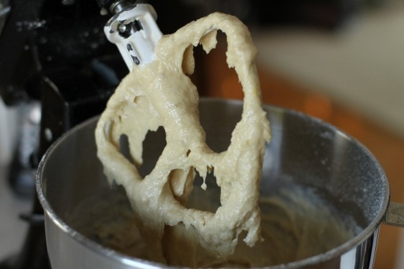 bread dough ready to knead