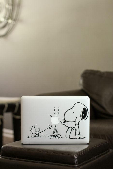 Snoopy Woodstock mac laptop decal